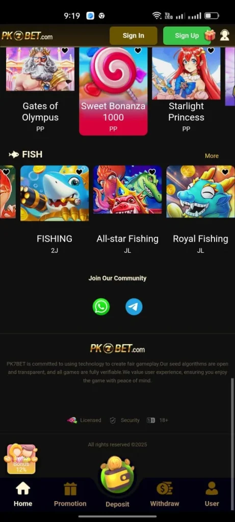 PK7BET Earning App