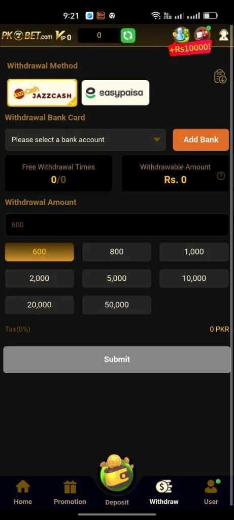 PK7BET Game Easypaisa And Jazzcash